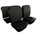 TMI Sitzbezüge schwarz für VW Käfer Limousine 8.1957- 7.1964 schwarz / Korbmuster Kunstleder Innenaustattung